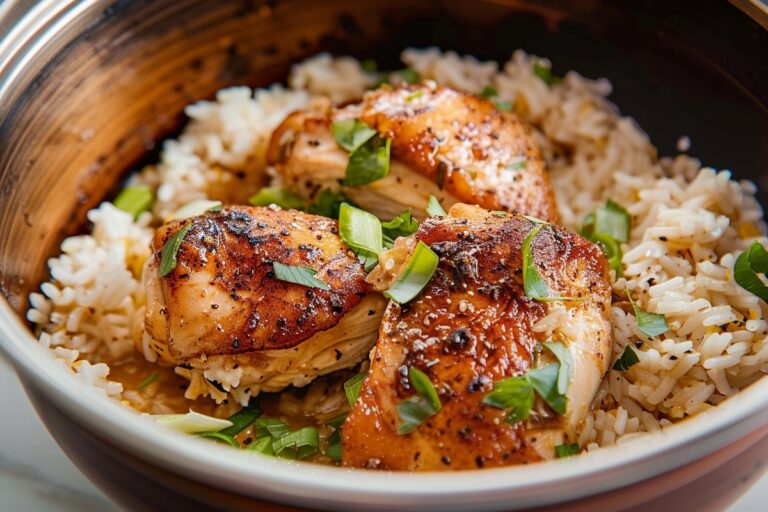 Easy Rice Cooker Chicken & Rice Recipe