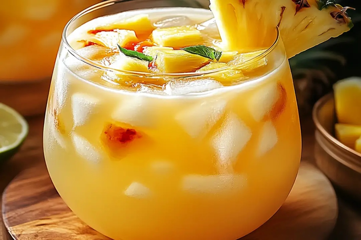 Tropical Pineapple Lemonade Punch Recipe