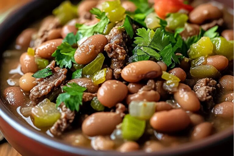 Slow Cooker Pinto Beans, Green Chile, And Beef Recipe