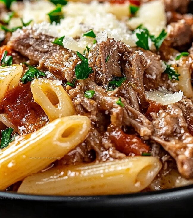 Garlic Beef Pasta That's Simple And Delicious