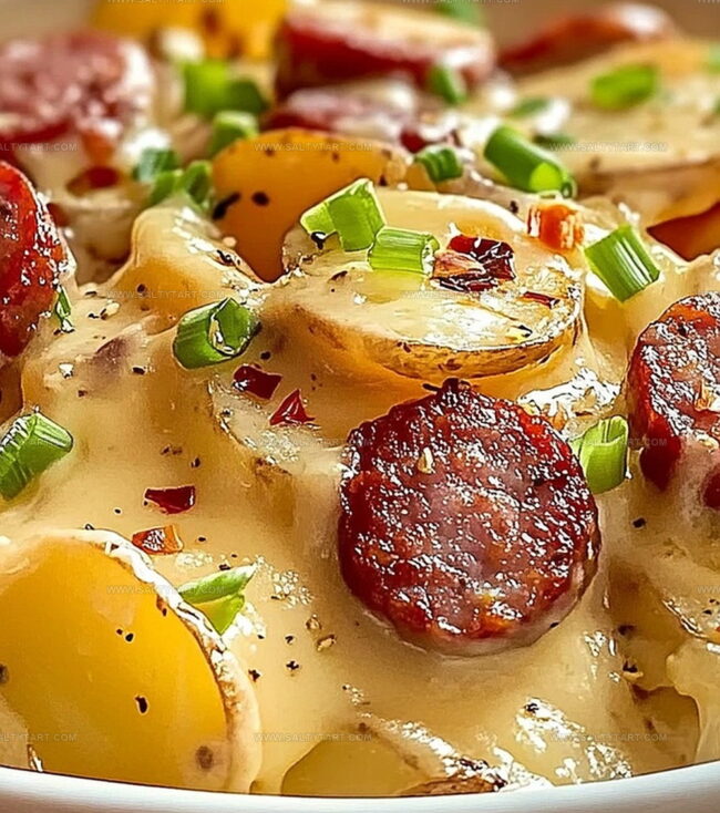 Cheesy Ranch Potatoes With Smoked Sausage Perfection