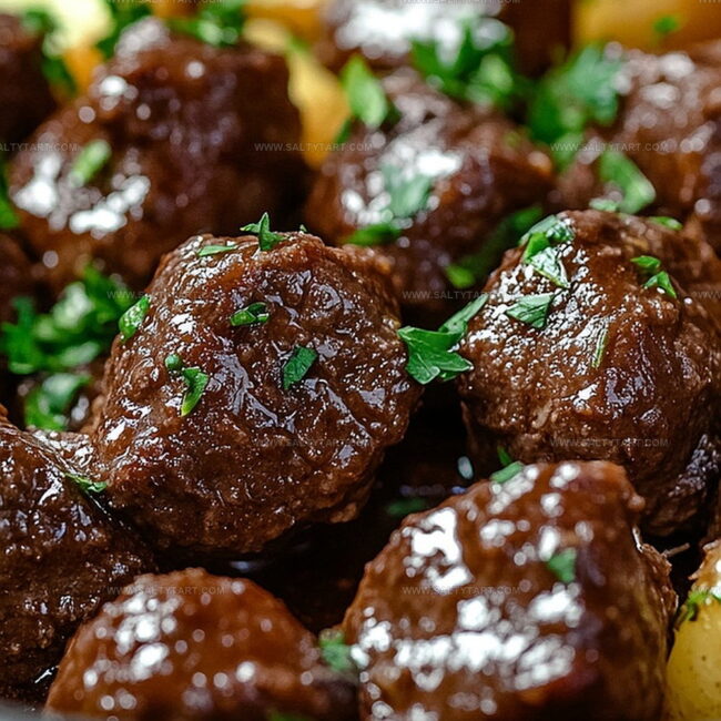 Slow Cooker Garlic Butter Beef Bites & Potatoes