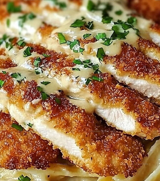 Crispy Chicken With Creamy Pasta To Satisfy Your Cravings