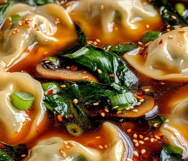 How To Prepare Potsticker Soup With Mushrooms And Bok Choy