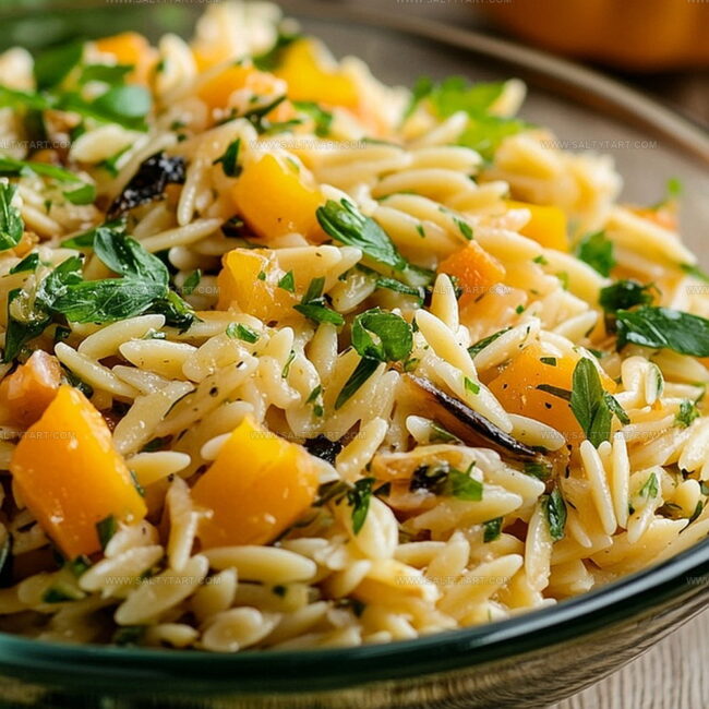 Why Warm Orzo Pasta Salad with Butternut Squash Is So Cozy