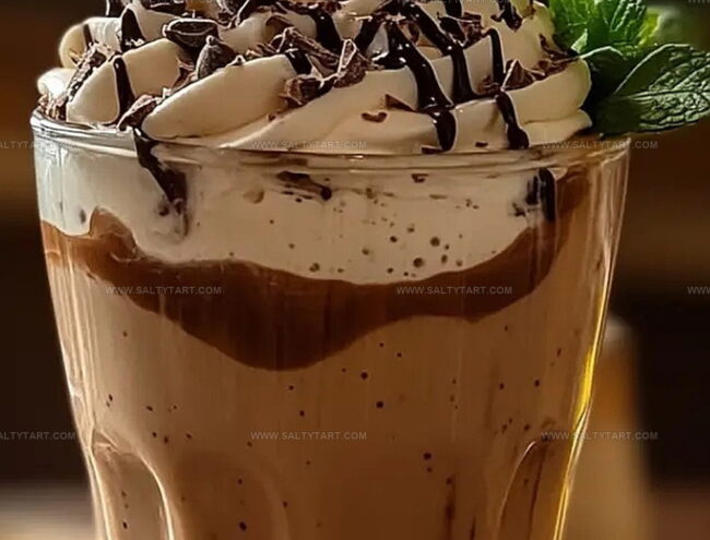 Steps to Blend Banana Caramel Chocolate Drink