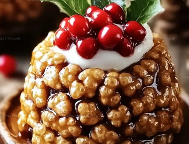 Steps to Make Rice Krispie Christmas Puddings