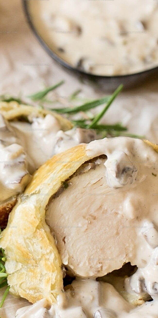 Chicken Wellington with Mushroom Sauce Elegance