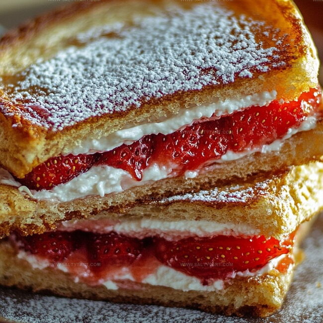 What Makes Fried Strawberry Cheesecake Sandwiches So Good