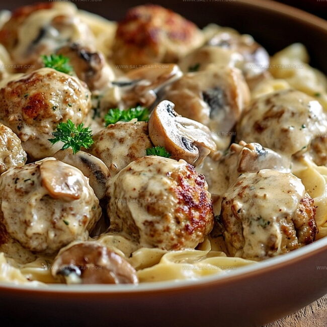 Why Creamy Mushroom Chicken Meatballs Are So Good