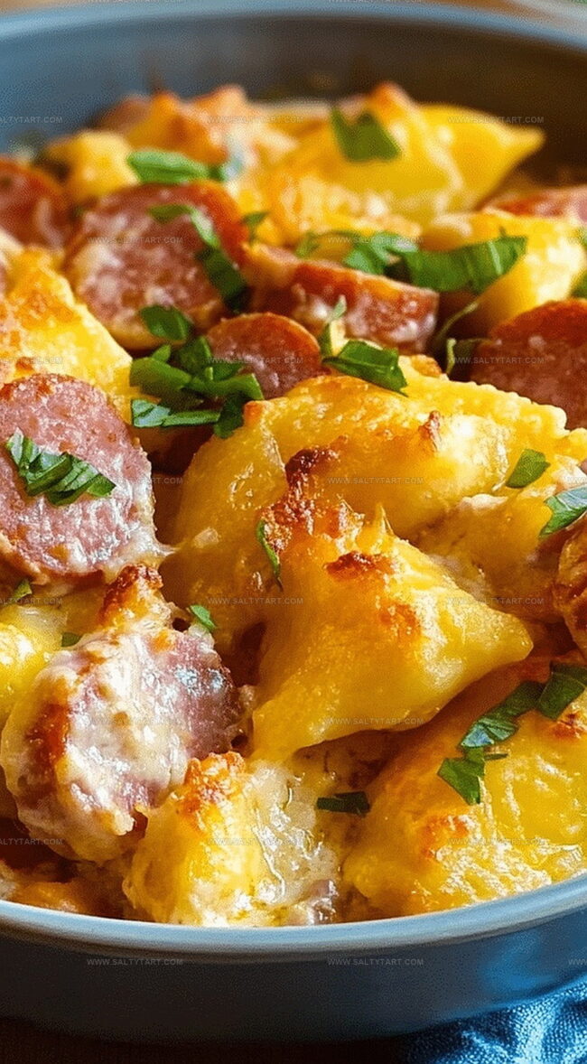 Crockpot Pierogi Casserole With Kielbasa Highlights