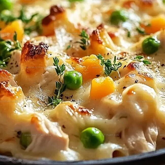 Creamy Chicken Pot Pie Pasta Bake You’ll Want to Make Tonight