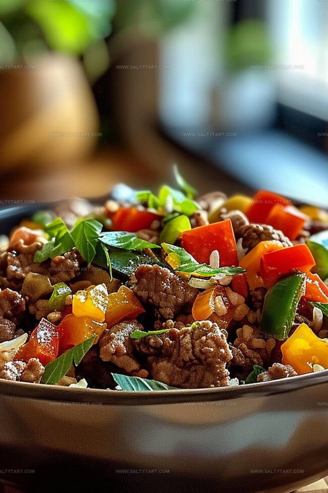 Variations to Change Up Beef and Pepper Rice Bowl