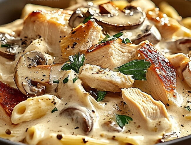 How to Make Creamy Chicken & Mushroom Pasta