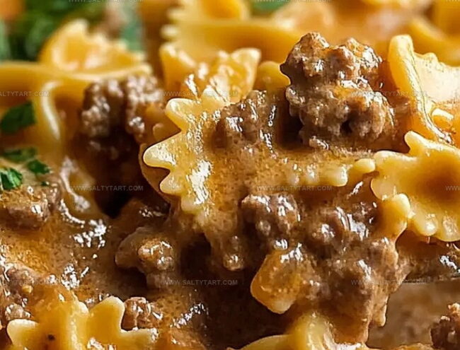 Steps for Preparing Velveeta Beef Bowtie Pasta