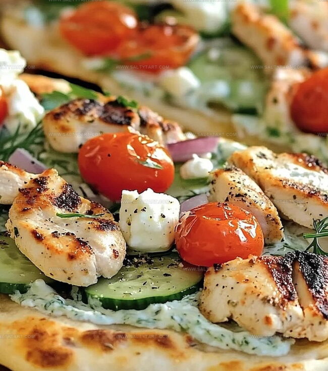 Tzatziki Chicken & Veggie Naan Pizza Bringing Fresh Flavors Together