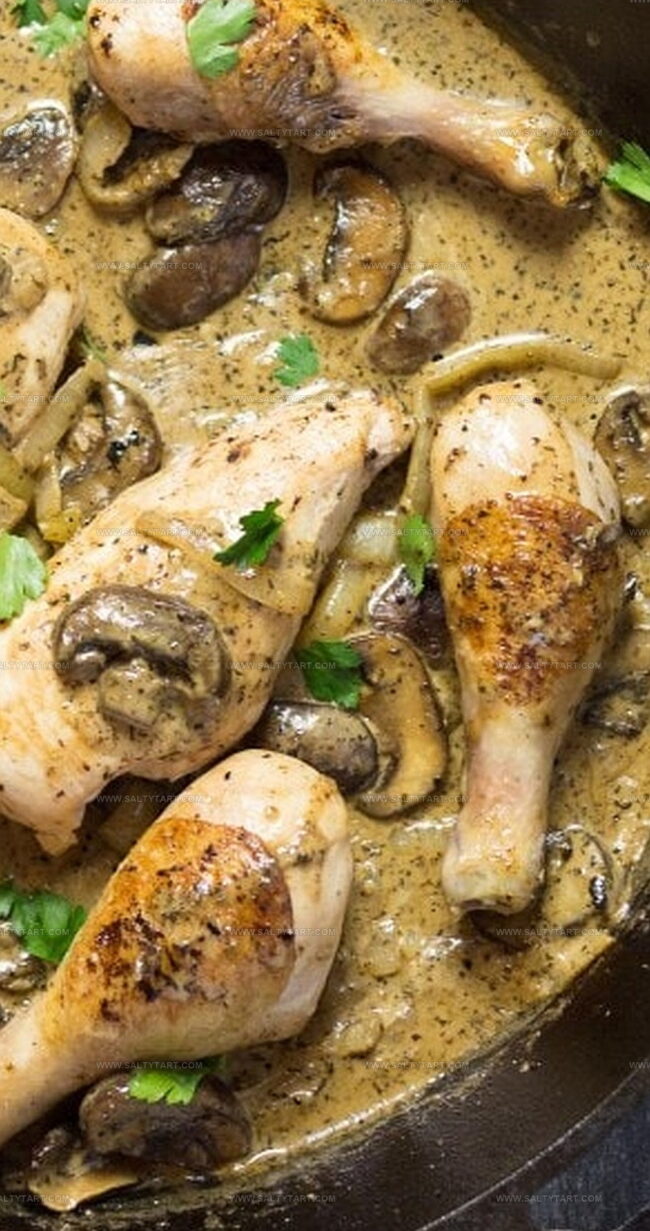 Cast Iron Mushroom Chicken That Satisfies