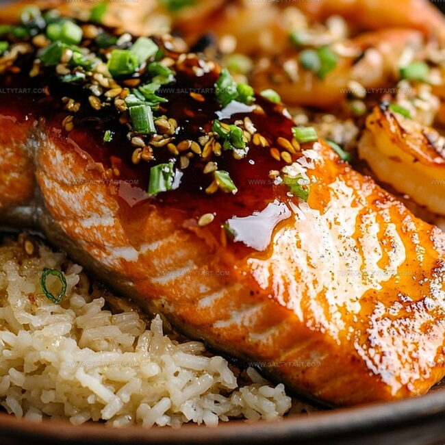 What Makes Honey Garlic Salmon & Shrimp Over Garlic Butter Rice Special