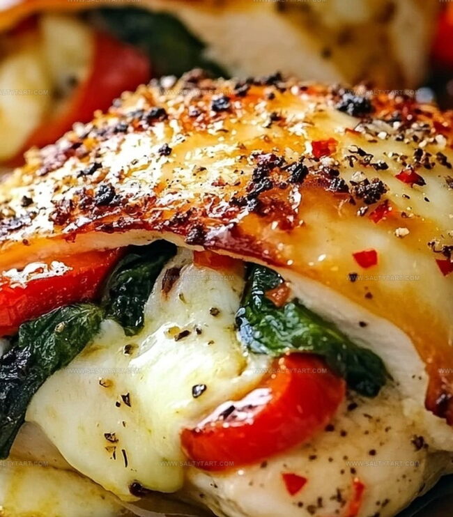 How To Prepare Roasted Red Pepper, Spinach, Mozzarella Chicken
