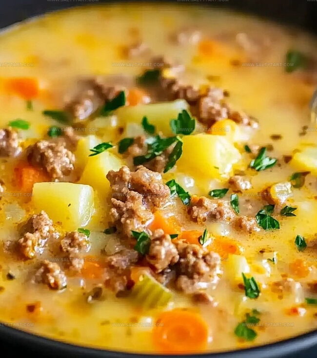 Hearty Cheeseburger Soup That Warms You Up