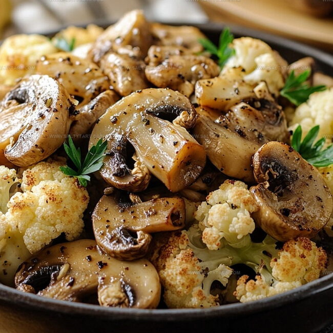 Garlic Mushrooms Cauliflower Skillet: Savory and Healthy