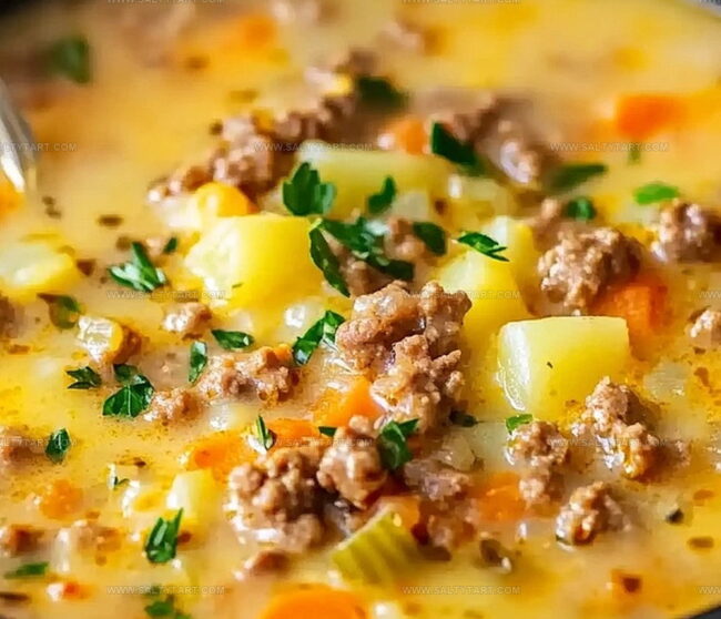 Easy Directions for Cheeseburger Soup