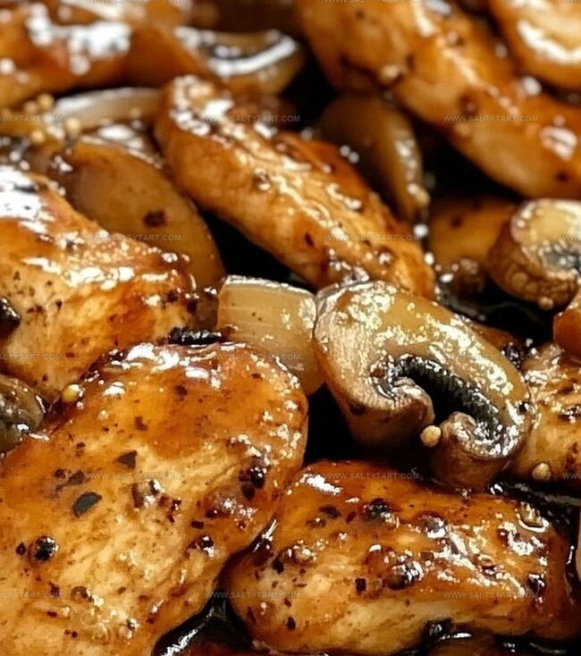 Black Pepper Chicken With Mushrooms That Excites The Palate
