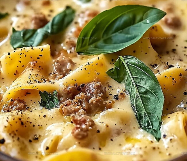 Step-by-Step for Alfredo Lasagna Soup