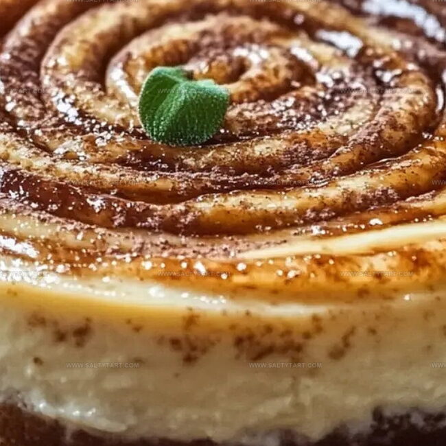 The Charm of Cinnamon Roll Honeybun Cheesecake